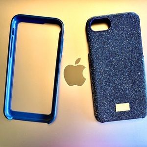 SWAROVSKI CRYSTAL IPHONE 7 NAVY CASE WITH BUMPER